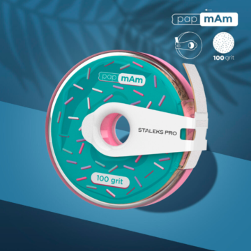 CINTA ABRASIVA BLANCA DESECHABLE PAPMAM EXPERT GRANO 100 CON ESTUCHE